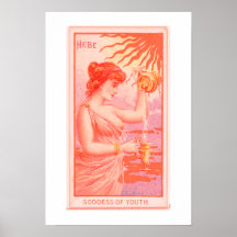 Diosa de la juventud, Hebe, imprenta Poster