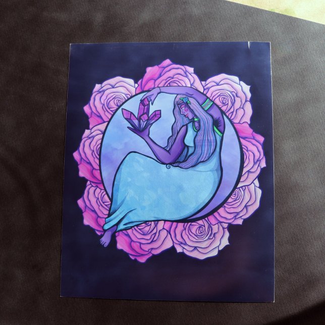 Póster Diosa de la Luna Magick Crystal MoonArte infantil (Subido por el creador)