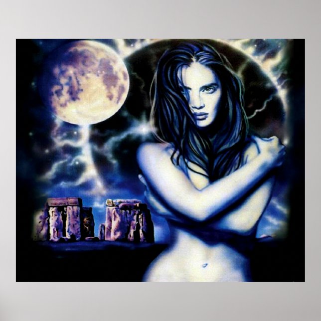 Póster Diosa de la Luna, por Lisa Iris (Frente)