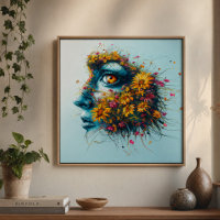 Diosa de la Naturaleza Arte de Retrato Floral