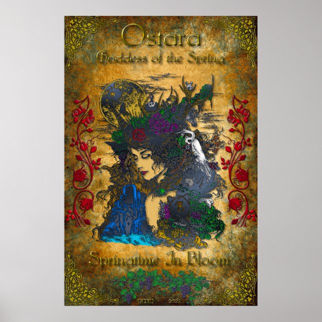 Póster Diosa de la primavera de Ostara (Frente)