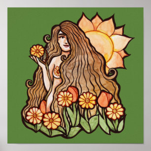 Póster Diosa de la Tierra de Verano