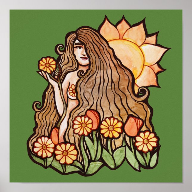 Póster Diosa de la Tierra de Verano (Frente)