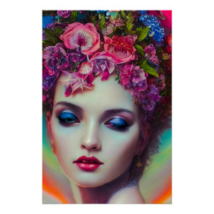 Póster Diosa de las flores