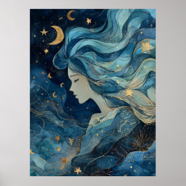 Póster Diosa de los Sueños Estrellados