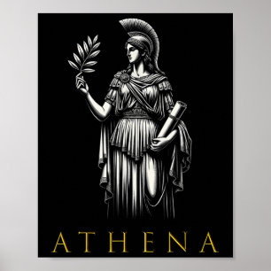 Póster Diosa De Sabiduría Y Guerra De Atenas