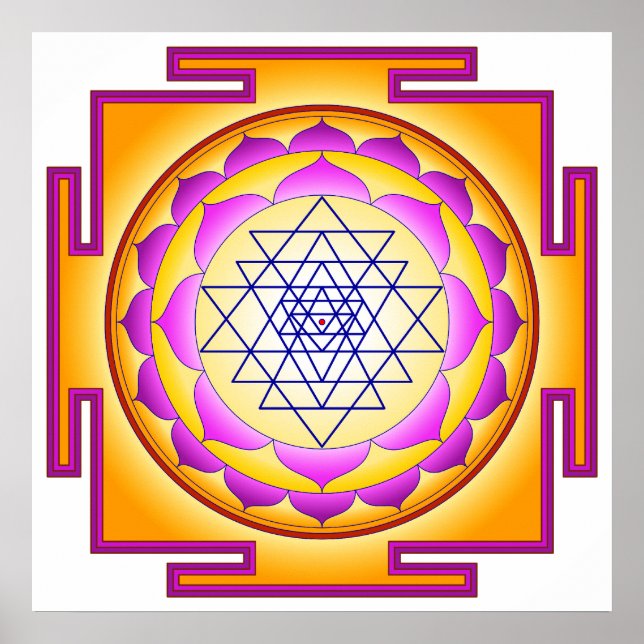 Póster Diosa de Sri Lanka, Shri Lalitha Tripura Sundari (Frente)