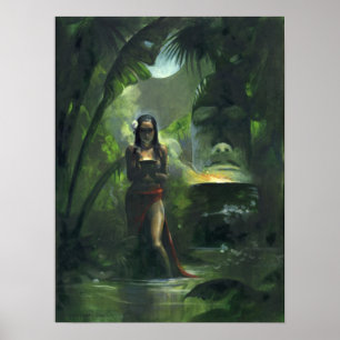 Póster Diosa de Tiki