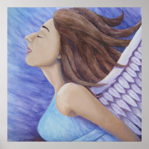 Póster Diosa del aire volando 18" x 18", Poster (Matte)