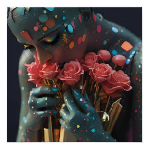 Póster Diosa del Amor Sofocante y Dispersa - Arte de Ken