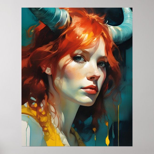 Póster Diosa del cuerno rojo (Frente)