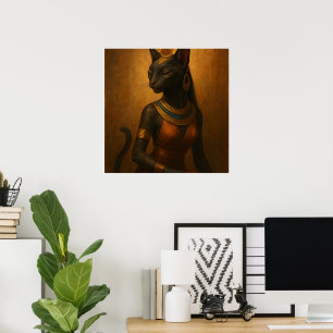 Póster Diosa del gato bastet Poster del muro egipcio