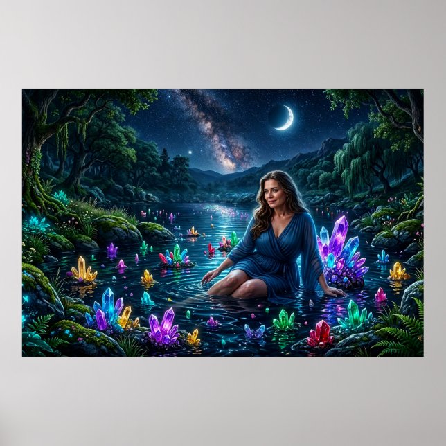 Póster Diosa del Lago de Cristal Mágico (Frente)