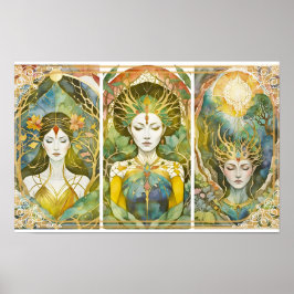 Póster Diosa dorada