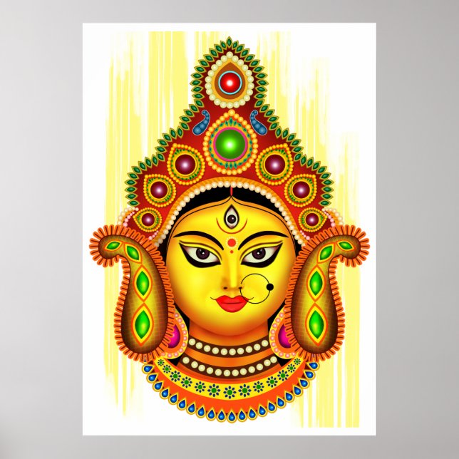 Póster Diosa Durga (Festival de Dussehra) (Frente)