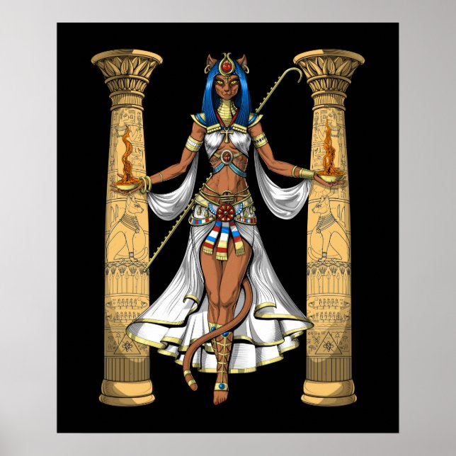 Póster Diosa egipcia de Bastet (Frente)