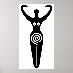 Póster Diosa espiral el femenino divino sagrado