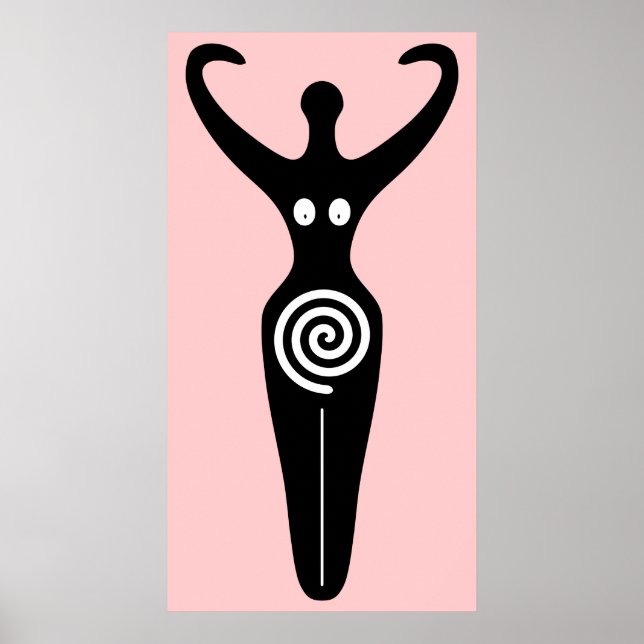 Póster Diosa Espiral Sagrada Feminina (Frente)