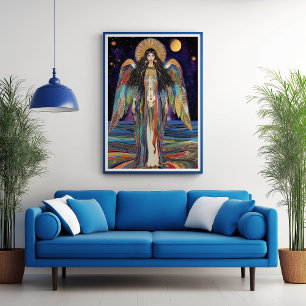 Póster Diosa Estelar Anunnaki Inanna Art Nouveau