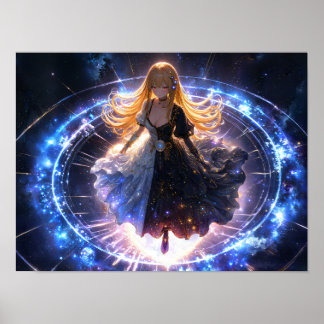 Póster Diosa estrellada de equilibrio