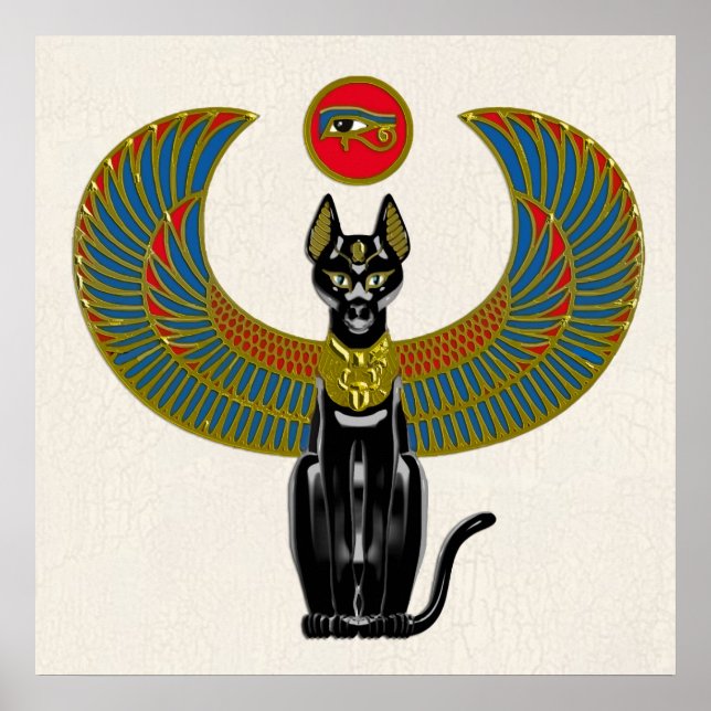 Póster Diosa gata egipcia (Frente)
