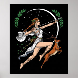Póster Diosa griega Artemis