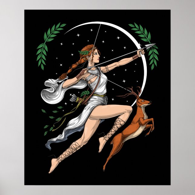 Póster Diosa griega Artemis (Frente)
