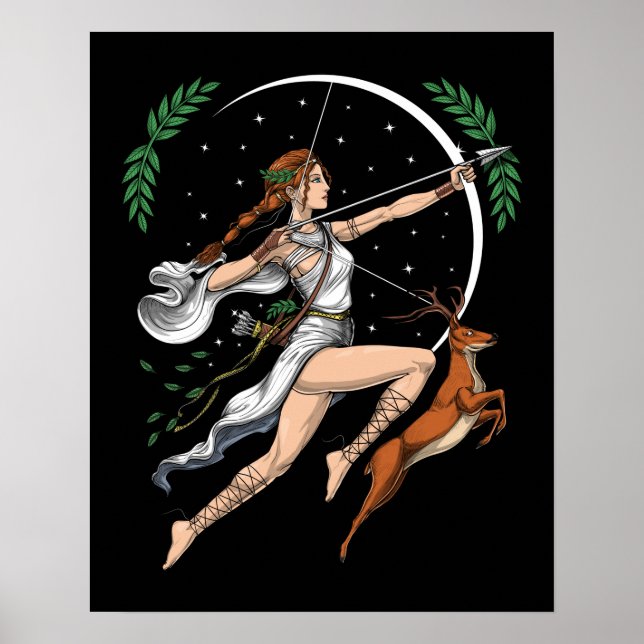 Póster Diosa griega Artemis (Frente)
