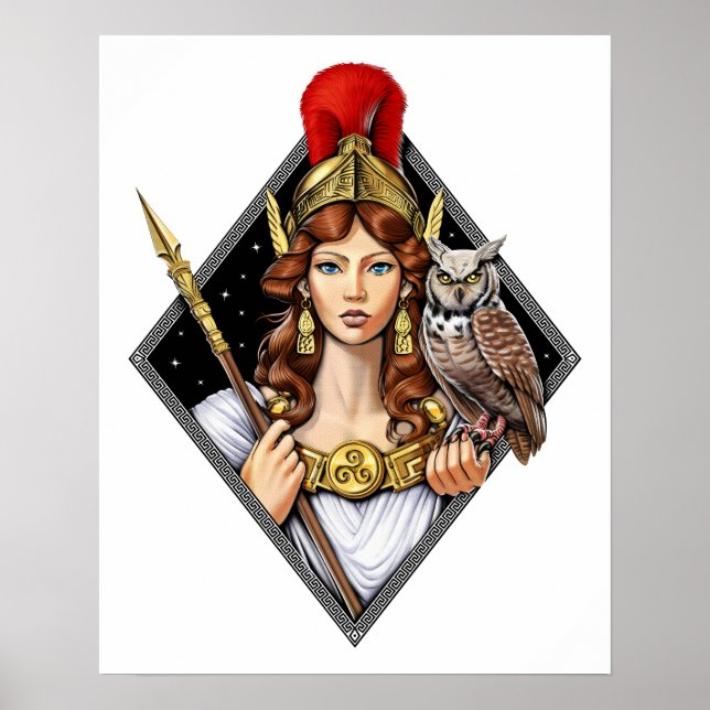 Póster Diosa griega de Athena (Frente)