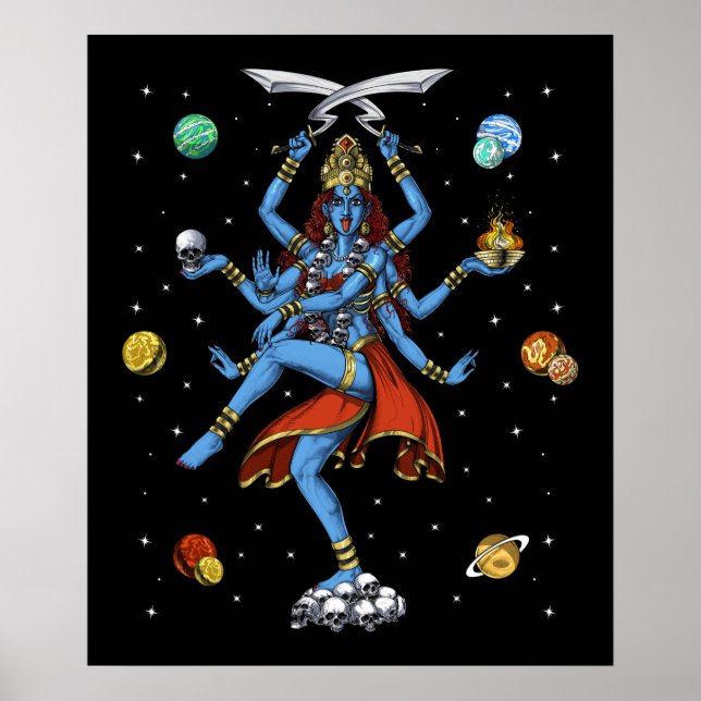 Póster Diosa hindú de Kali (Frente)