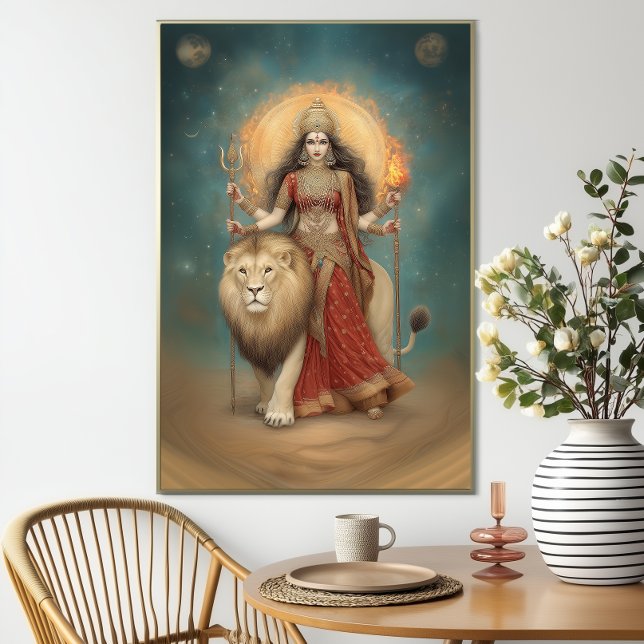 Póster Diosa hindú Durga de la fuerza y la protección (Subido por el creador)