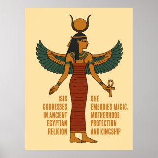Póster Diosa Isis - Historia del Antiguo Egipto 