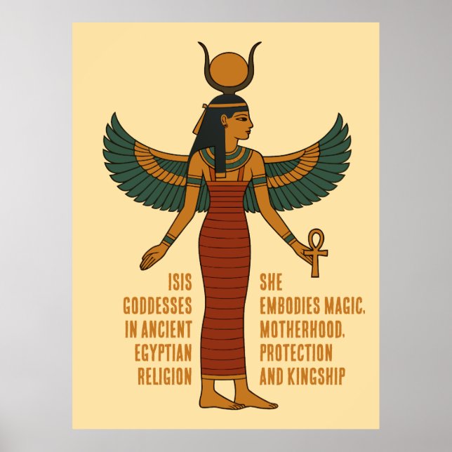 Póster Diosa Isis - Historia del Antiguo Egipto  (Frente)