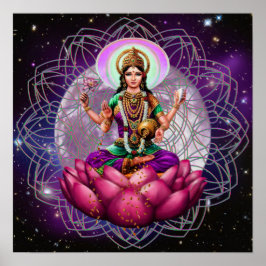 Póster Diosa Lakshmi - mandala de bendición cósmica