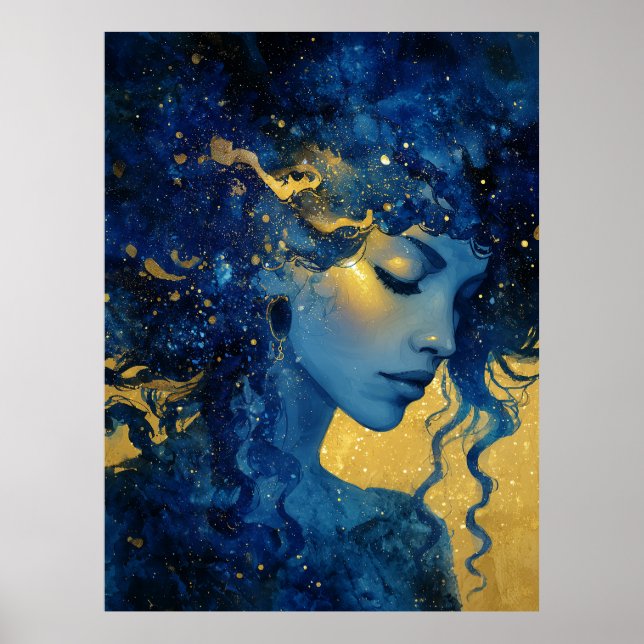 Póster Diosa Luna Mística  (Frente)