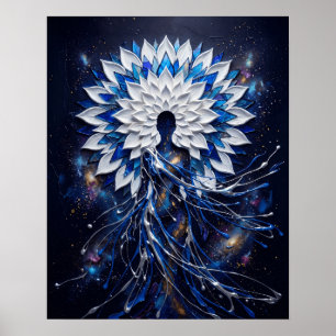 Póster Diosa Mandala de Impasto Celestial
