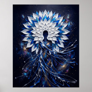 Póster Diosa Mandala de Impasto Celestial