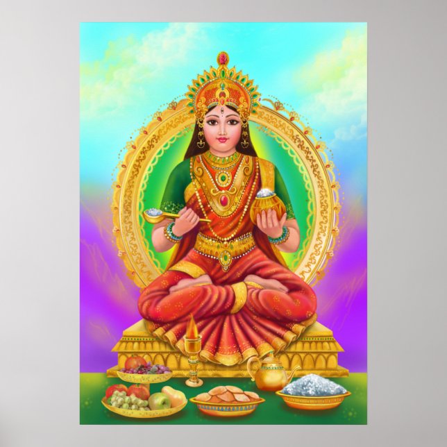 Póster Diosa poster Annapoorna (Frente)