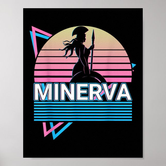 Póster Diosa Romana Minerva De Wisdon Y Guerra (Frente)