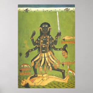Póster Diosa sangrienta el patrón de Kali de los
