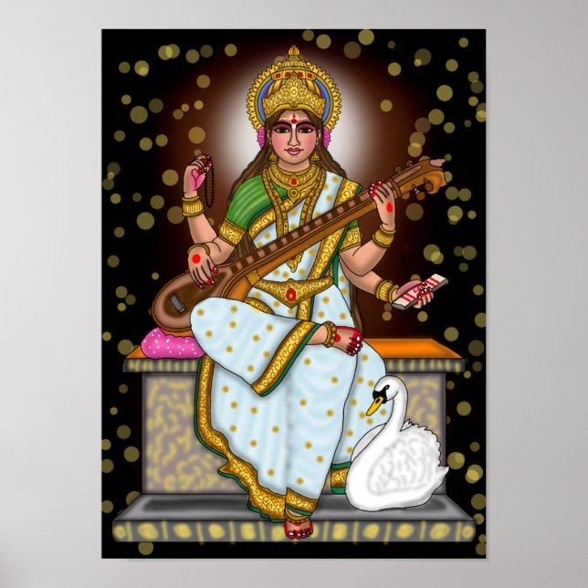 Póster Diosa Saraswati  (Frente)