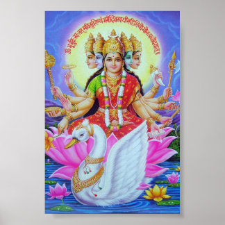 Póster diosas de gayatri