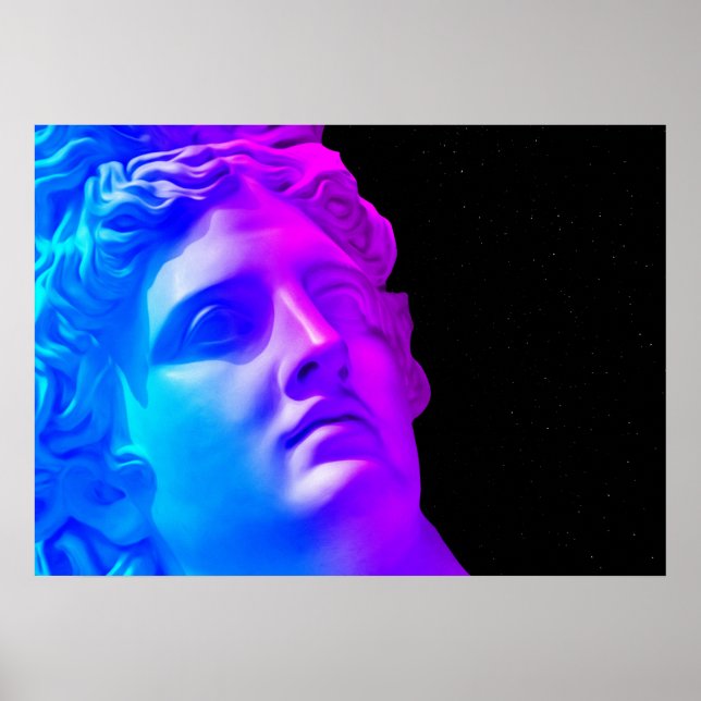Póster Dioses de neón antiguos #1: Apollo Belvedere (Frente)