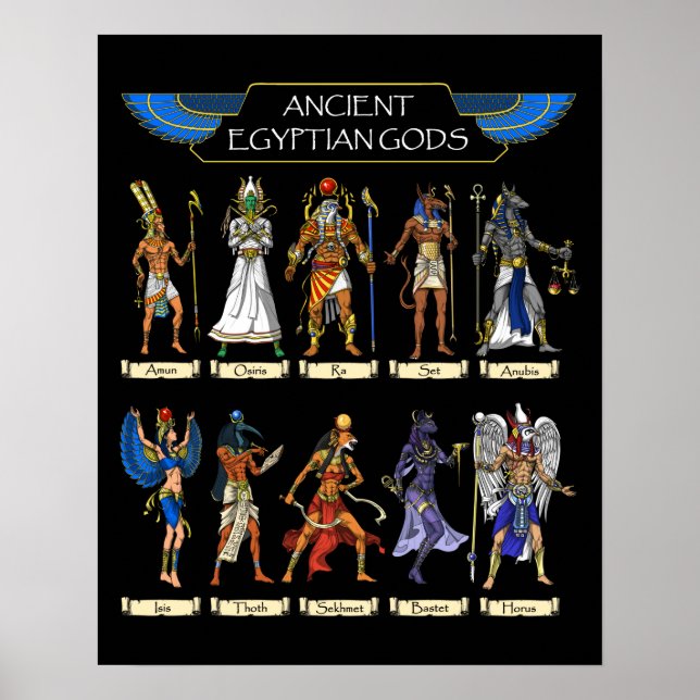 Póster Dioses del Antiguo Egipto (Frente)