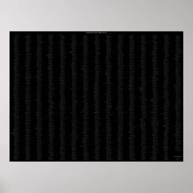 Póster Dioses en los que no crees (Frente)