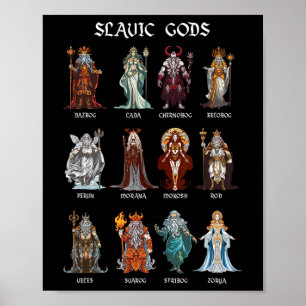 Póster Dioses eslavos Eslavos paganos Mitología antigua U