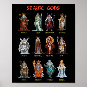Póster Dioses eslavos Eslavos paganos Mitología antigua U