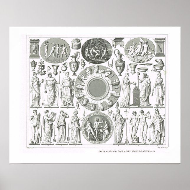 Póster Dioses griegos y romanos (Frente)