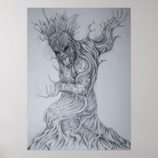 Póster Dioses maoríes, Tane Mahuta. Dios del bosque