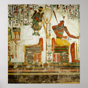 Póster Dioses Osiris y Atum, de la tumba de